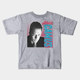 Albert Camus // Retro Style Typographic Design Kids T-Shirt